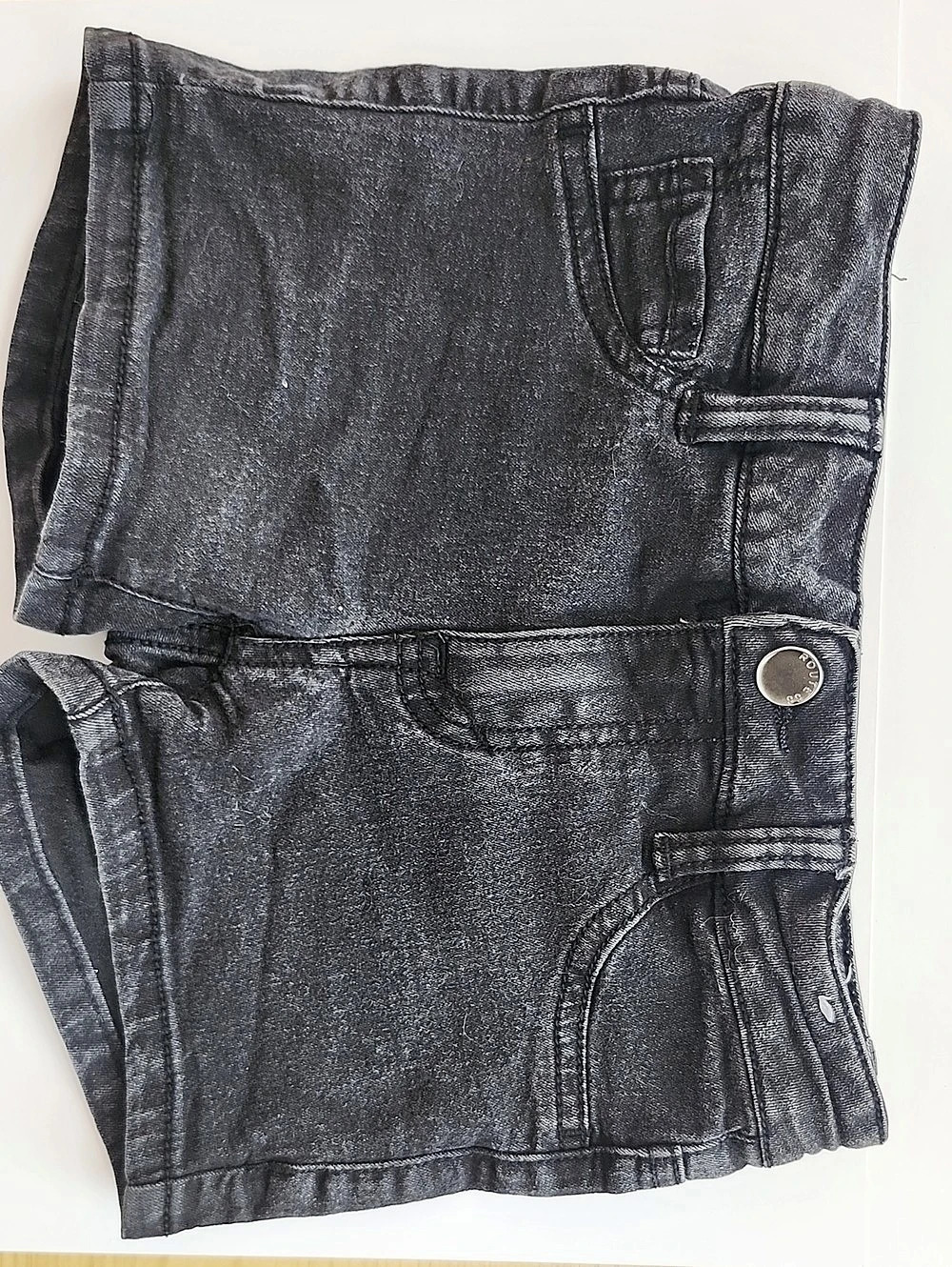 Route 66 Black Denim Shorts Size 7 Like New